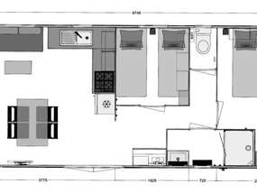 plattegrond Rideau Lugano duo -  - Standaard Chalet 4p
